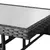 Produktbild 4 för Trädgårdsbord svart 80x80x74 cm konstrotting