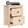 Sängbord 2 st 50x35x61,5 cm massiv furu