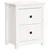 Produktbild 2 för Sängbord vit 50x35x61,5 cm massiv furu
