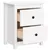 Produktbild 5 för Sängbord vit 50x35x61,5 cm massiv furu