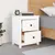 Produktbild 6 för Sängbord vit 50x35x61,5 cm massiv furu