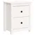 Produktbild 3 för Sängbord 2 st vit 50x35x61,5 cm massiv furu