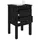 Sängbord svart 40x35x61,5 cm massiv furu