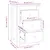 Produktbild 9 för Sängbord vit 40x35x61,5 cm massiv furu