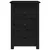Produktbild 3 för Sängbord svart 40x35x61,5 cm massiv furu