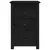 Produktbild 4 för Sängbord 2 st svart 40x35x61,5 cm massiv furu