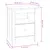 Produktbild 9 för Sängbord vit 40x35x49 cm massiv furu