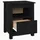 Sängbord 2 st svart 40x35x49 cm massiv furu