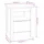 Sängbord 2 st svart 40x35x49 cm massiv furu