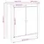 Produktbild 8 för Skänk grå 70x35x80 cm massiv furu