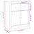 Produktbild 9 för Skänk vit 70x35x80 cm massiv furu