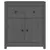 Produktbild 5 för Skänk grå 70x35x80 cm massiv furu