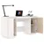 Produktbild 4 för Skrivbord vit 140x50x75 cm massiv furu