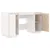 Produktbild 6 för Skrivbord vit 140x50x75 cm massiv furu