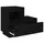 Sängbord svart 60x34x51 cm massiv furu