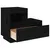 Produktbild 6 för Sängbord svart 60x34x51 cm massiv furu