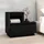 Sängbord svart 60x34x51 cm massiv furu