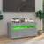 Produktbild 5 för Tv-bänk med LED-belysning grå sonoma 75x35x40 cm