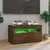 Produktbild 5 för Tv-bänk med LED-belysning brun ek 75x35x40 cm