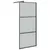Produktbild 2 för Duschvägg 80x195cm cm mörkt ESG-glas svart