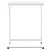 Produktbild 3 för Sidobord med hjul vit 55x35x70 cm konstruerat trä