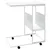 Produktbild 5 för Sidobord med hjul vit 55x36x63,5 cm konstruerat trä