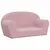 Produktbild 2 för Barnsoffa 2-sits rosa mjuk plysch