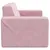 Produktbild 4 för Barnsoffa 2-sits rosa mjuk plysch