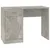 Produktbild 2 för Skrivbord lådor & skåp betonggrå 100x40x73cm konstruerat trä