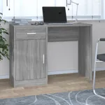 Skrivbord lådor & skåp grå sonoma 100x40x73cm konstruerat trä