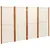 Produktbild 2 för Rumsavdelare 4 paneler gräddvit 280x180 cm