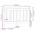 Produktbild 6 för Sänggavel honungsbrun 146x4x100 cm massiv furu