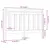Produktbild 6 för Sänggavel vit 166x4x100 cm massiv furu