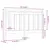 Produktbild 6 för Sänggavel svart 166x4x100 cm massiv furu