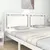 Produktbild 3 för Sänggavel vit 205,5x4x100 cm massiv furu