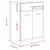 Produktbild 9 för Badrumsskåp rökfärgad ek 60x33x80 cm konstruerat trä