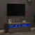 Produktbild 4 för Tv-bänkar 2 st med LED-belysning grå sonoma 60x35x40 cm