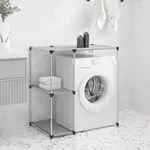 Hylla för tvättmaskin grå 87x55x90,5 cm järn