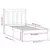 Produktbild 9 för Sängram massiv furu 90x190 cm vit