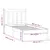 Produktbild 9 för Sängram vit massiv furu 100x200 cm