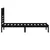 Produktbild 5 för Sängram svart massiv furu 90x190 cm för enkelsäng