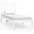 Produktbild 2 för Sängram vit massiv furu 90x200 cm