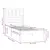 Produktbild 9 för Sängram vit massiv furu 90x200 cm