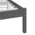Produktbild 7 för Sängram grå massiv furu 100x200 cm enkelsäng