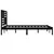 Produktbild 5 för Sängram svart massiv furu 200x200 cm