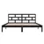 Produktbild 4 för Sängram svart massiv furu 140x190 cm