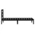 Produktbild 5 för Sängram svart massiv furu 90x200 cm