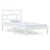 Produktbild 2 för Sängram vit massiv furu 100x200 cm enkelsäng