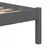 Produktbild 6 för Sängram grå massiv furu 100x200 cm