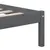 Produktbild 7 för Sängram grå massiv furu 200x200 cm